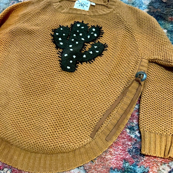 GIRLS COTTON & RYE OUTFITTERS SWEATER WITH CONCHO CACTUS SIZE XL 12 VERY CUTE!😊 - Picture 3 of 4